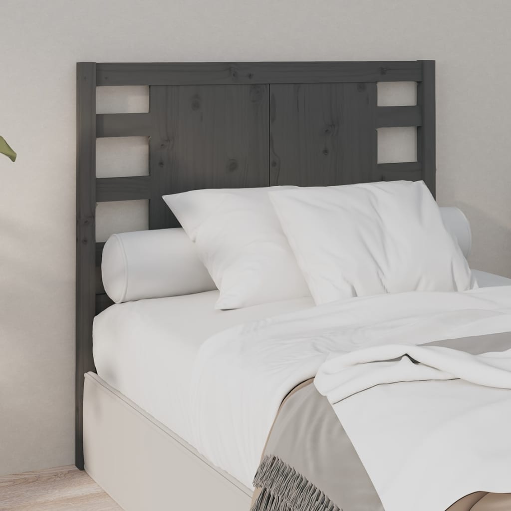 Berkfield Headboard Grey 81x4x100 cm Solid Wood Pine