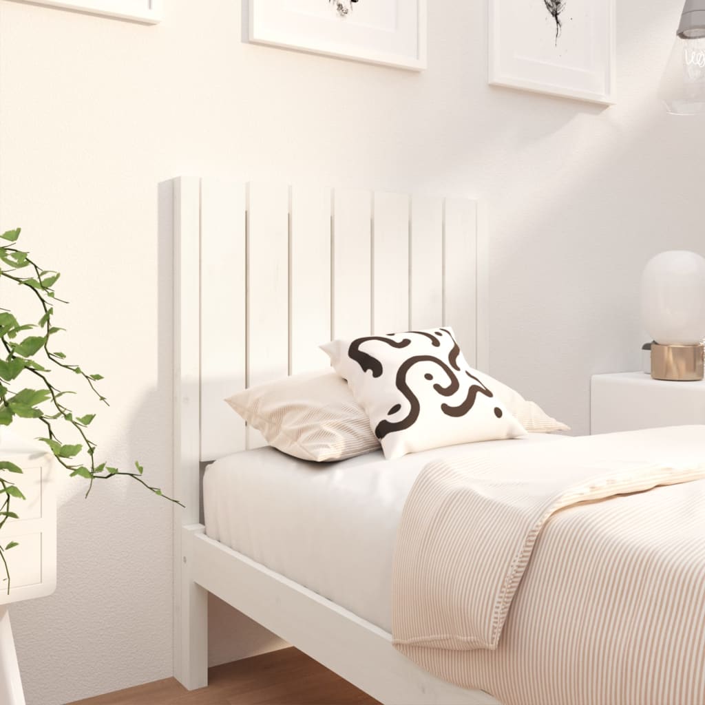 Berkfield Bed Headboard White 80.5x4x100 cm Solid Wood Pine