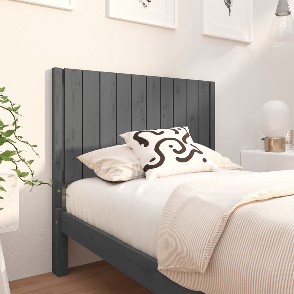 Berkfield Bed Headboard Grey 105.5x4x100 cm Solid Wood Pine