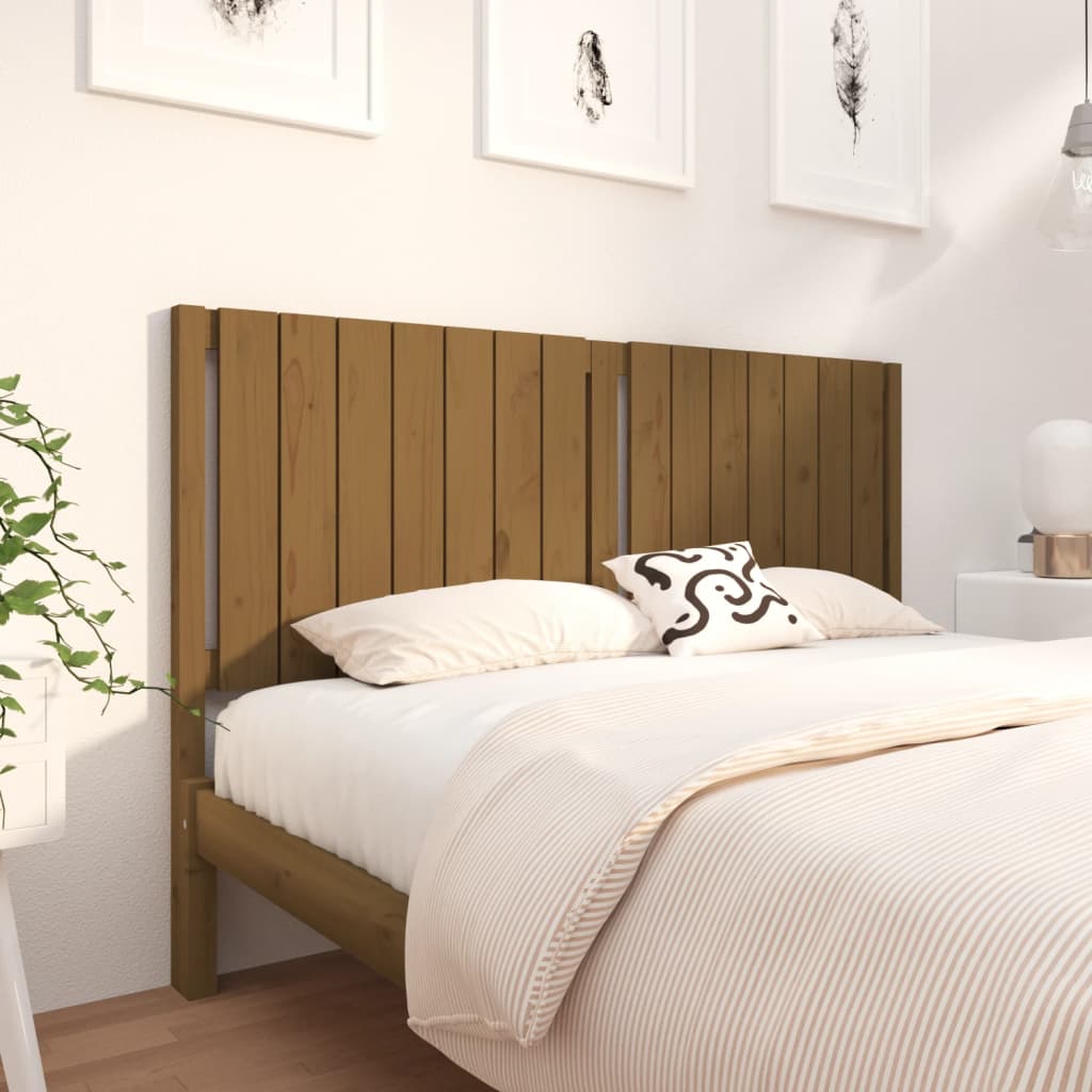 Berkfield Bed Headboard Honey Brown 165.5x4x100 cm Solid Wood Pine