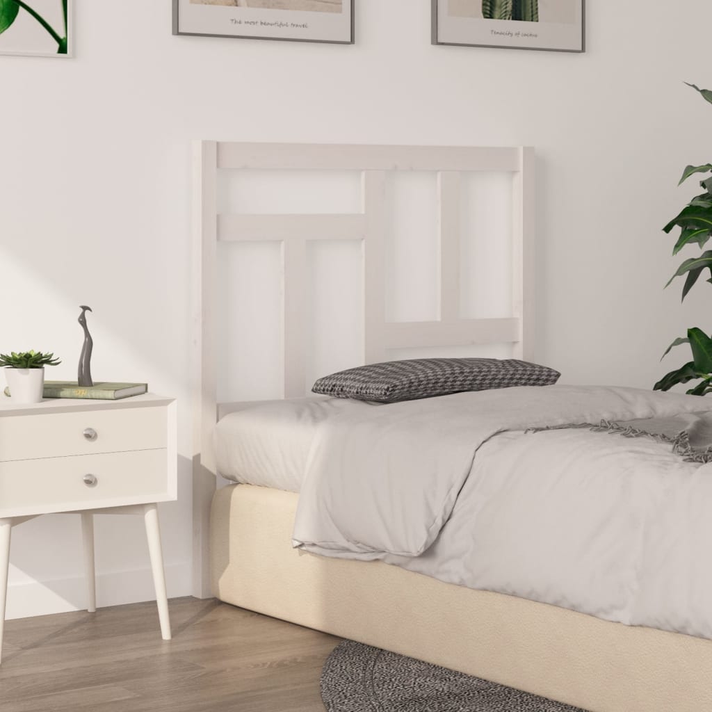 Berkfield Bed Headboard White 80.5x4x100 cm Solid Wood Pine