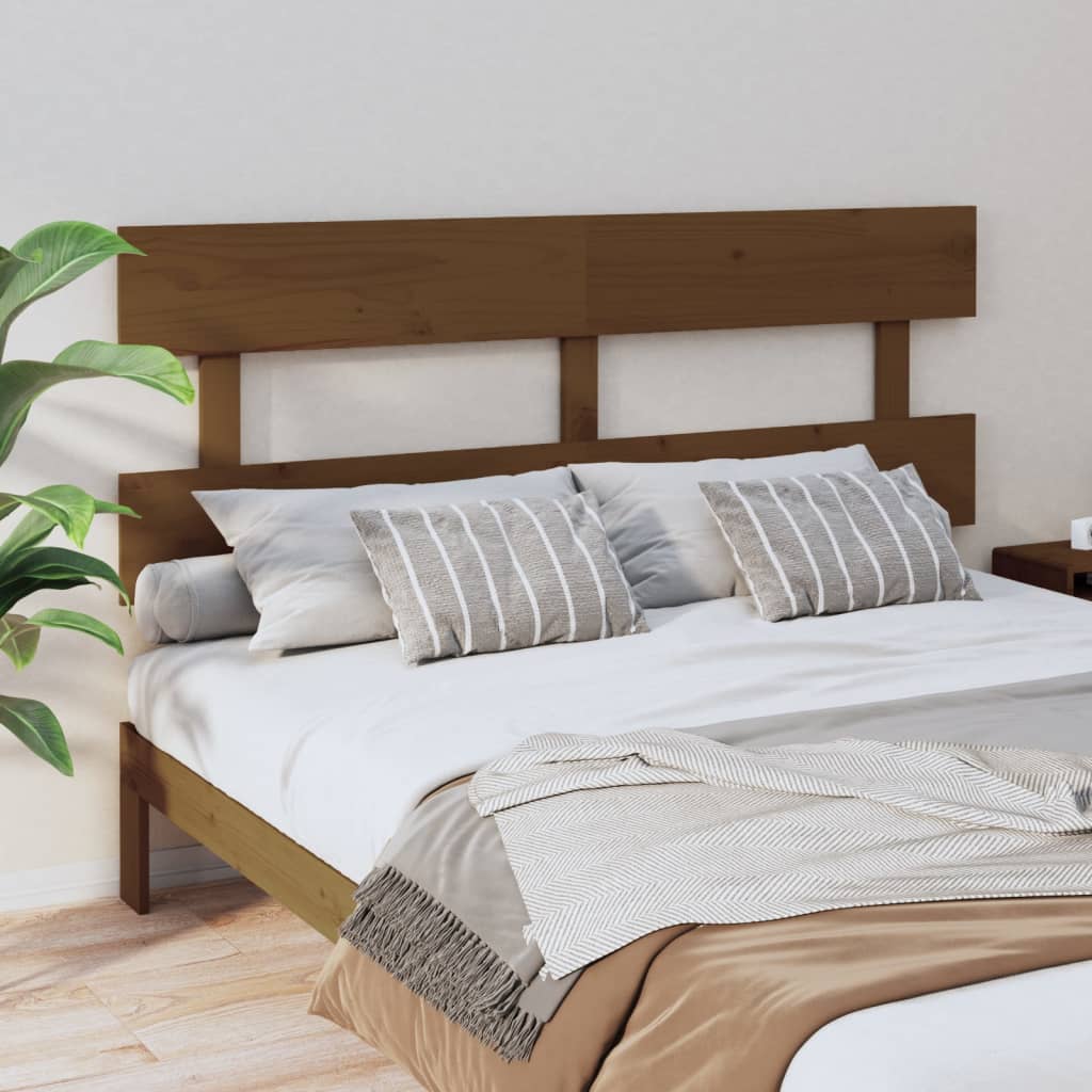 Berkfield Bed Headboard Honey Brown 164x3x81 cm Solid Wood Pine