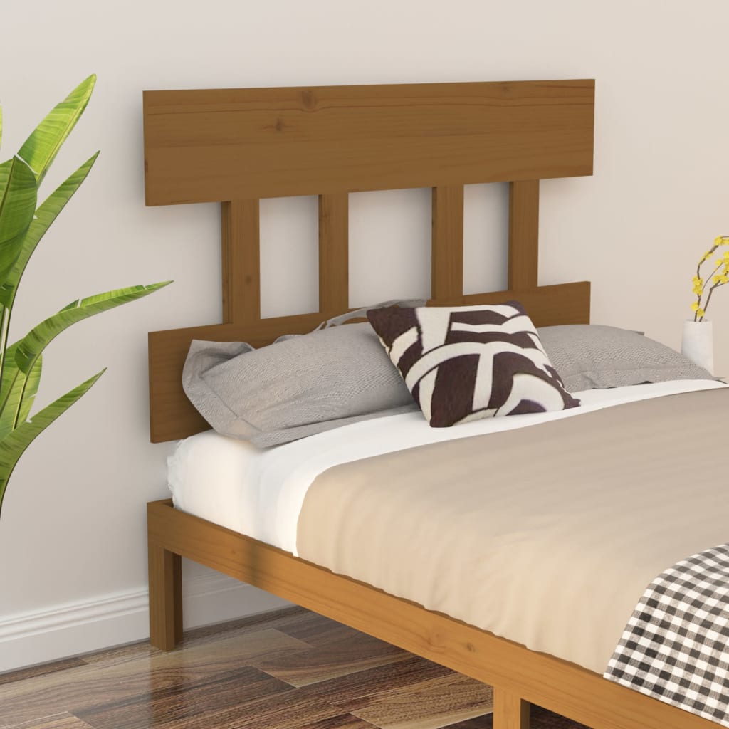 Berkfield Bed Headboard Honey Brown 78.5x3x81 cm Solid Wood Pine