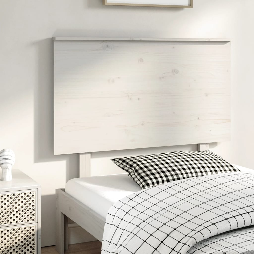 Berkfield Bed Headboard White 104x6x82.5 cm Solid Wood Pine