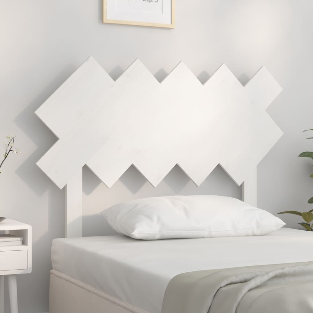 Berkfield Bed Headboard White 104x3x80.5 cm Solid Wood Pine