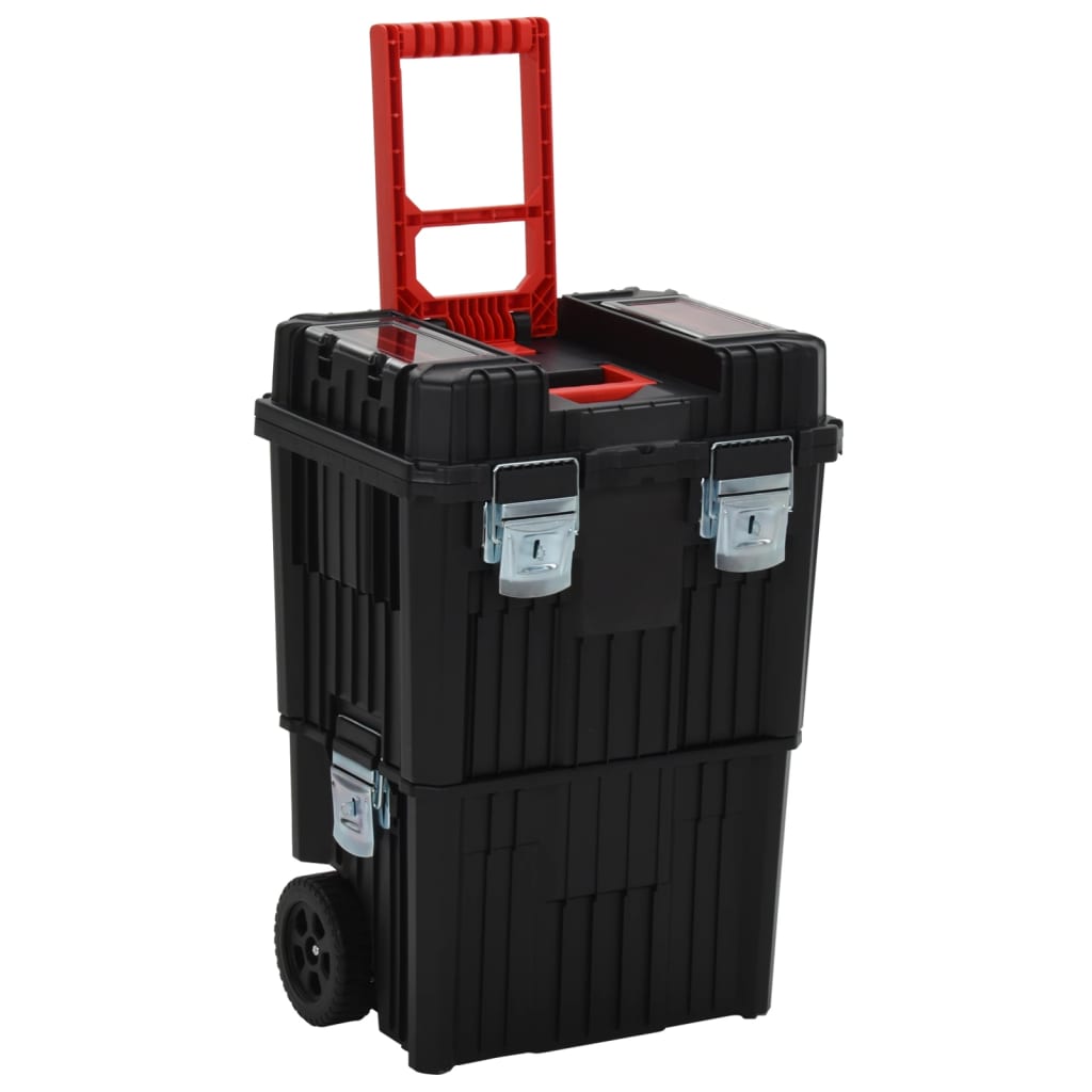 Berkfield Toolbox Trolley Black and Red Polypropylene