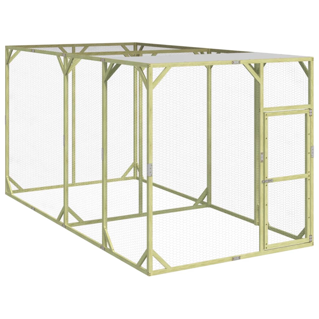 Berkfield Chicken Coop 200x400x200 cm Impregnated Solid Wood Pine