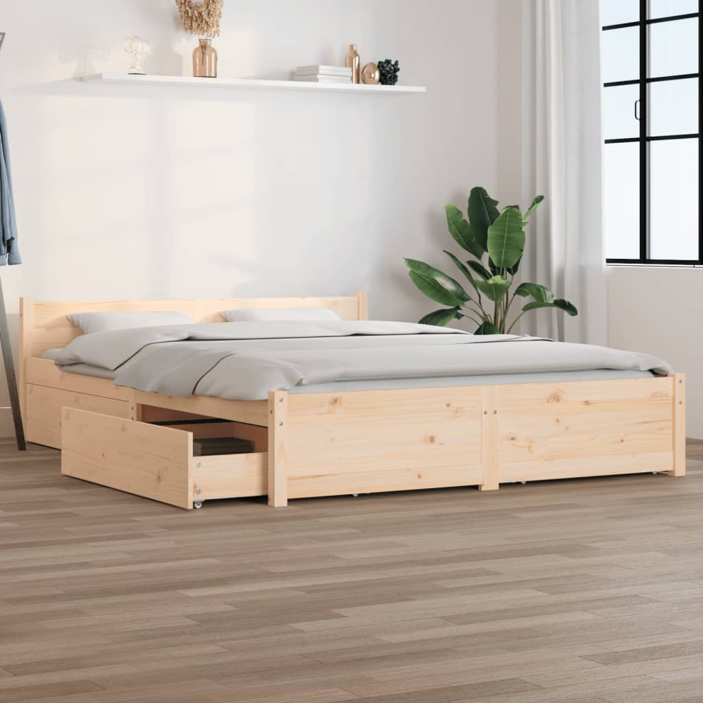 Berkfield Bed Frame with Drawers 160x200 cm