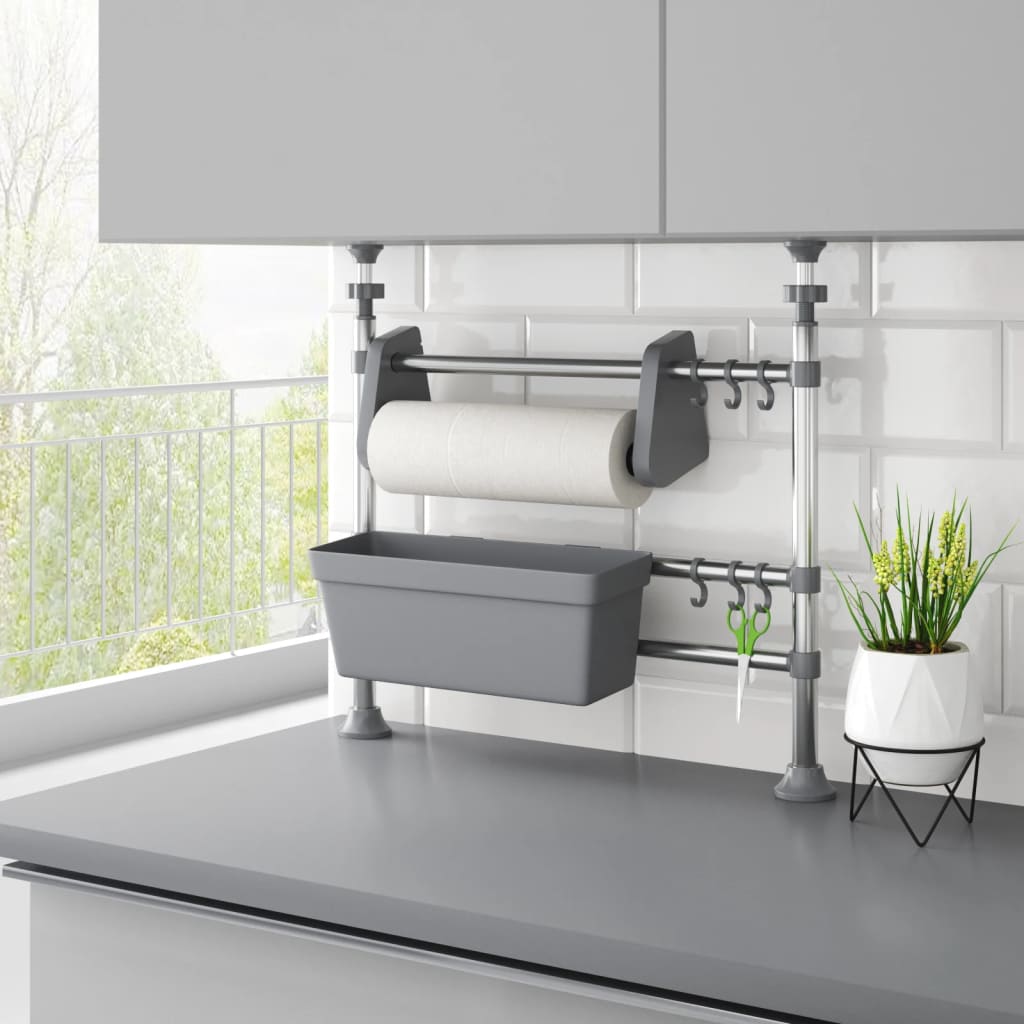 Berkfield Adjustable Kitchen Organiser Aluminium