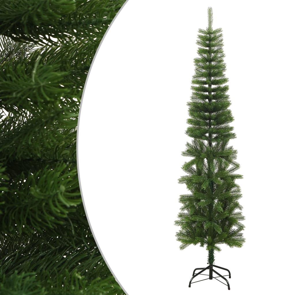 Berkfield Artificial Slim Christmas Tree with Stand 240 cm PE
