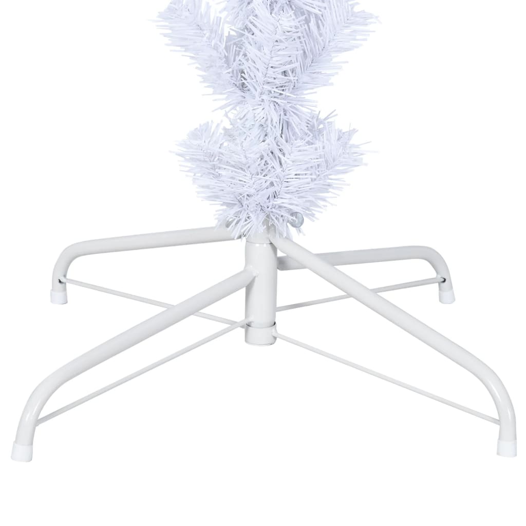 Berkfield Upside-down Artificial Christmas Tree with Stand White 180 cm