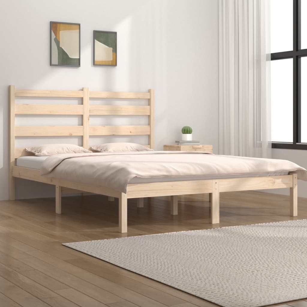 Berkfield Bed Frame Solid Wood Pine 150x200 cm King Size