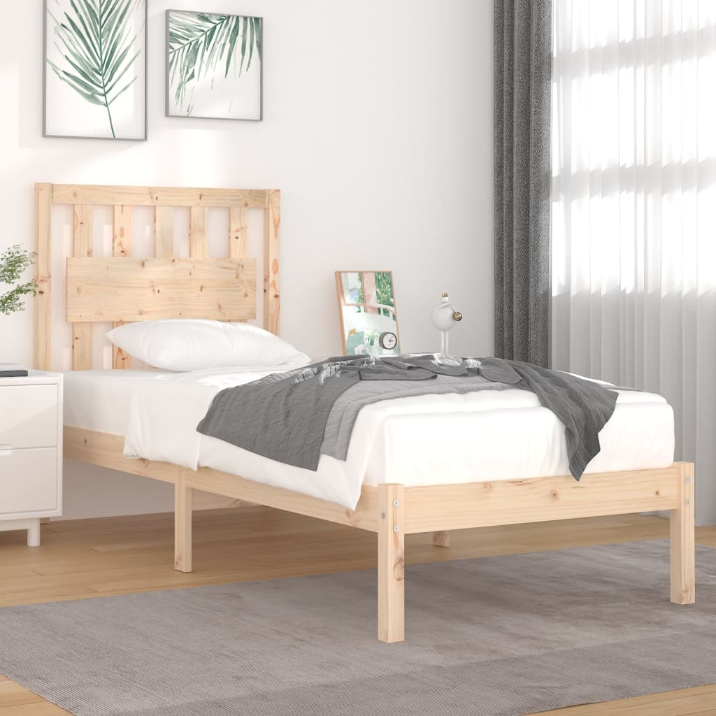 Berkfield Bed Frame Solid Wood Pine 90x190 cm Single