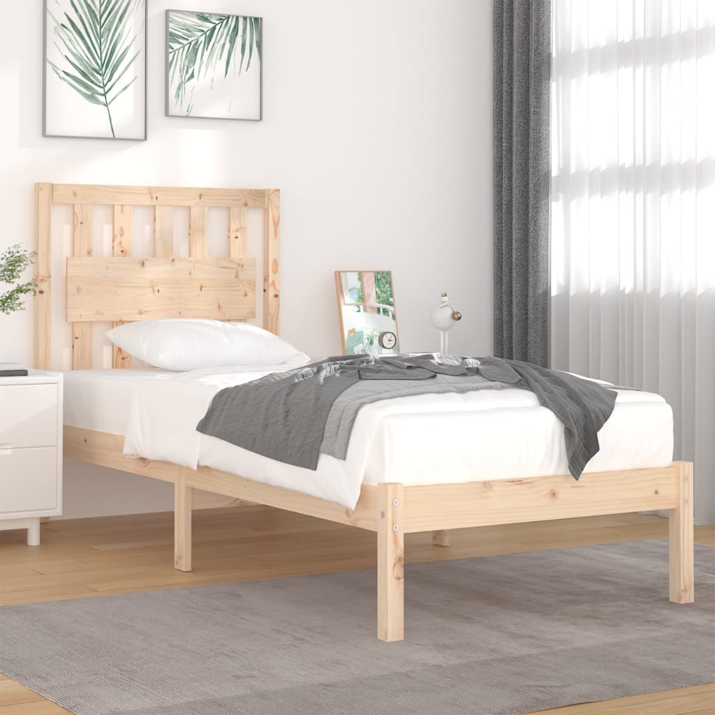 Berkfield Bed Frame Solid Wood Pine 90x200 cm