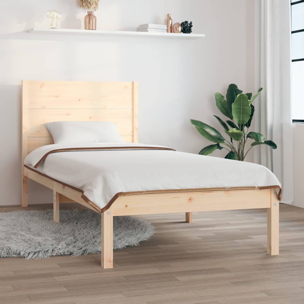 Berkfield Bed Frame Solid Wood 90x190 cm Single