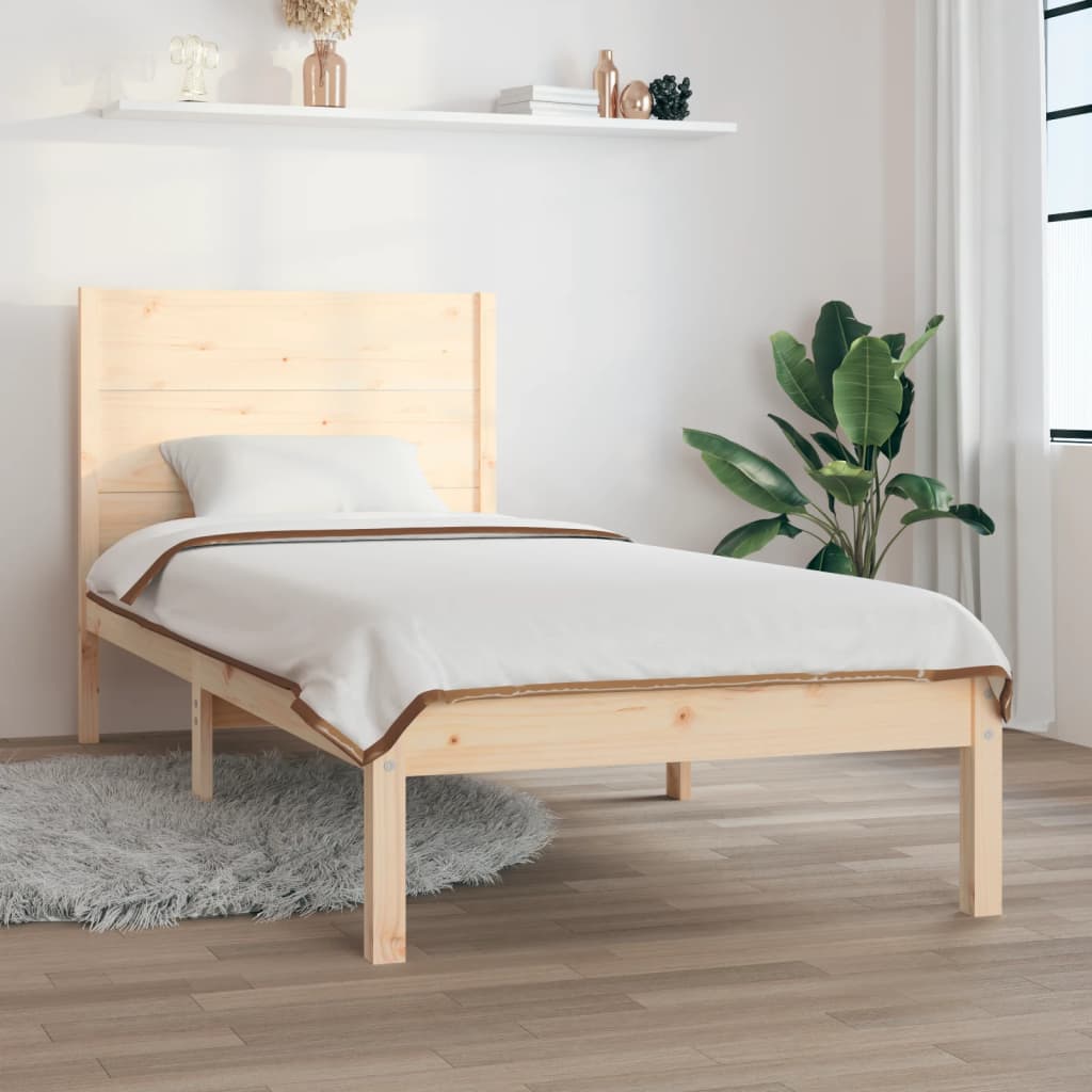 Berkfield Bed Frame Solid Wood Pine 100x200 cm