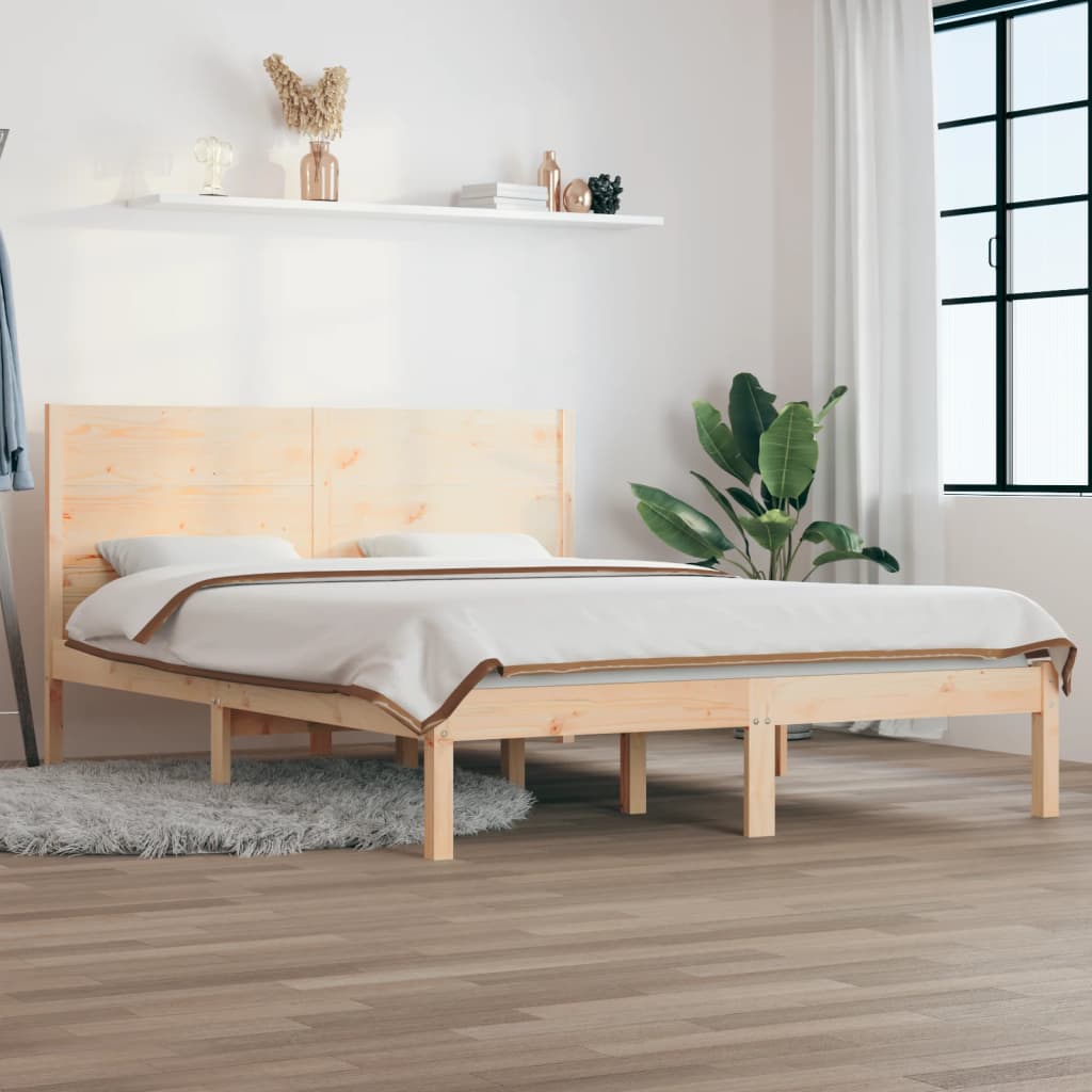 Berkfield Bed Frame Solid Wood Pine 120x200 cm