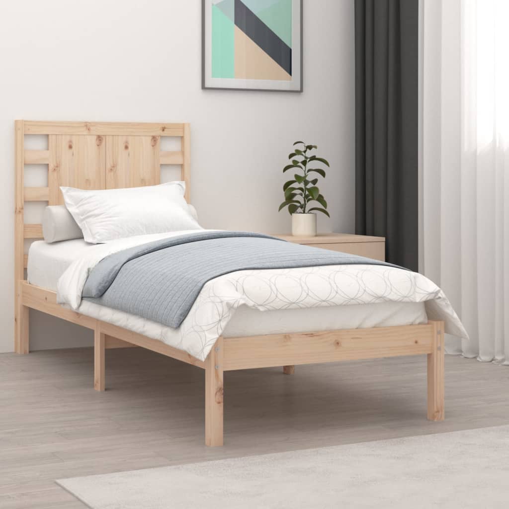 Berkfield Bed Frame Solid Wood Pine 100x200 cm