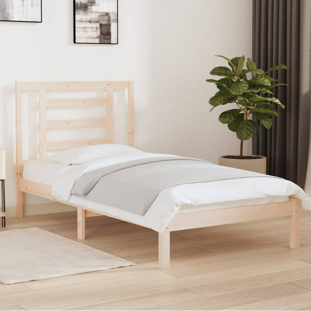 Berkfield Bed Frame Solid Wood Pine 90x200 cm