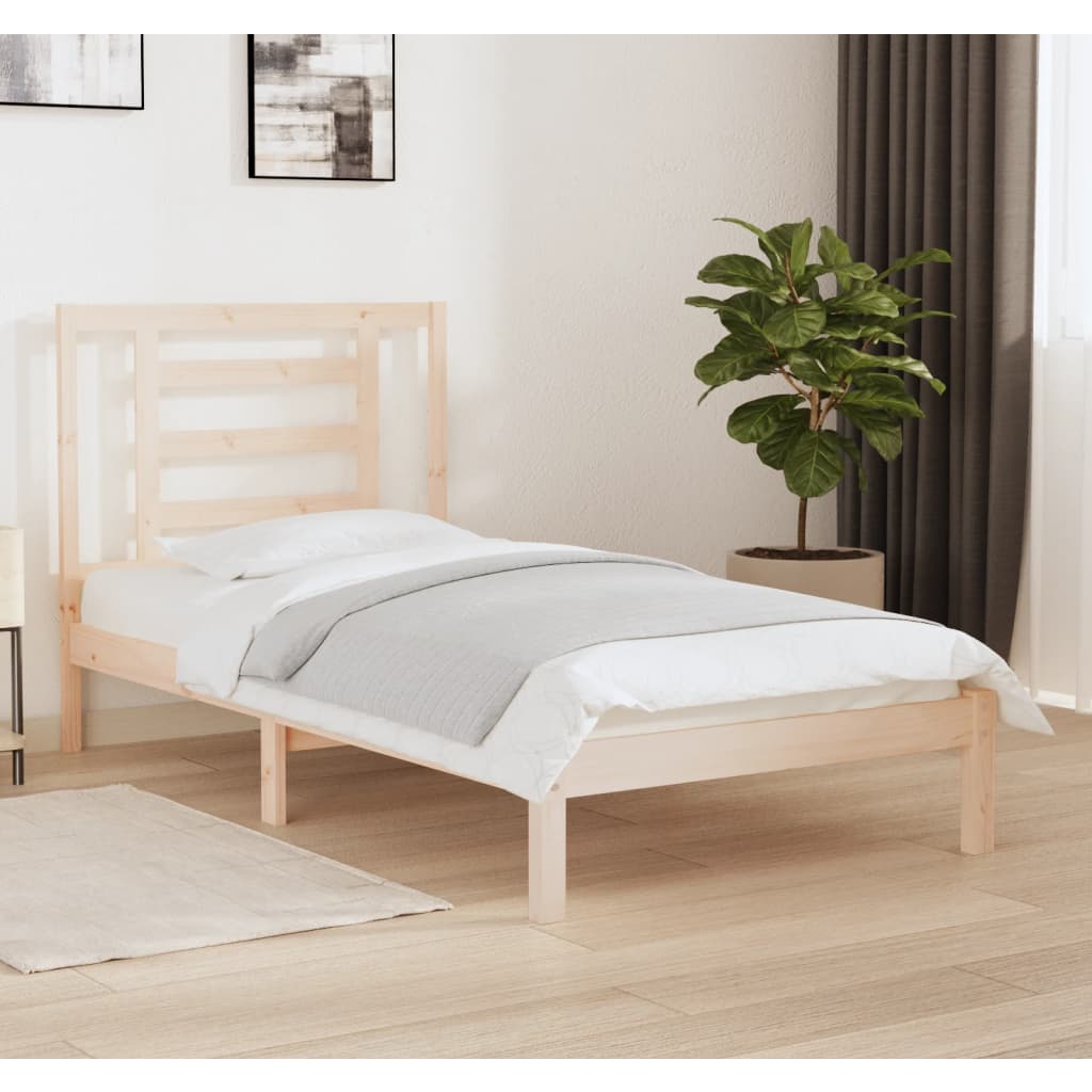 Berkfield Bed Frame Solid Wood Pine 100x200 cm