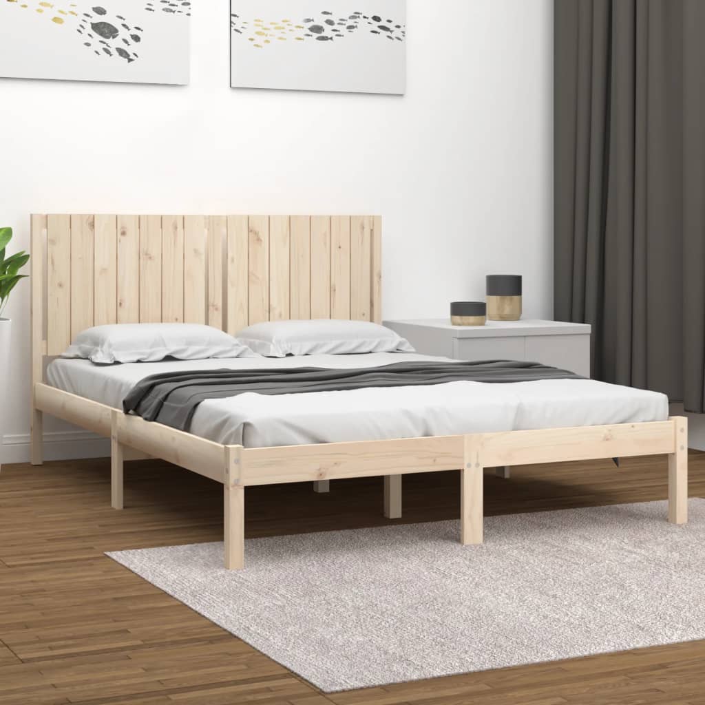 Berkfield Bed Frame Solid Wood 150x200 cm King Size