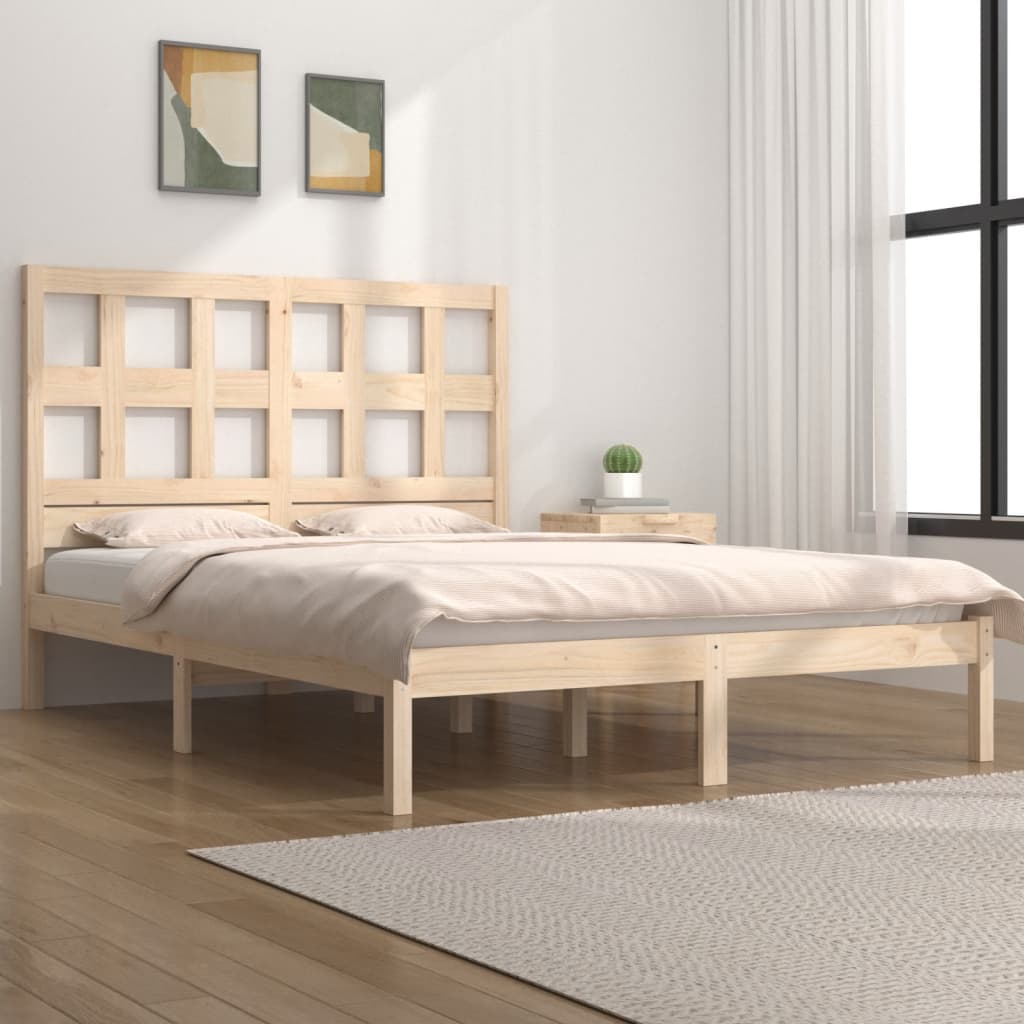 Berkfield Bed Frame Solid Wood Pine 200x200 cm