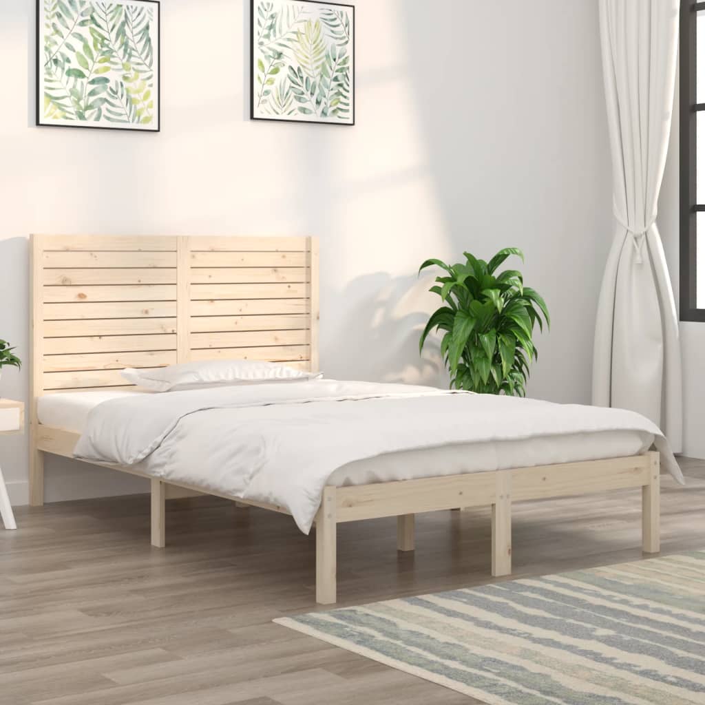 Berkfield Bed Frame Solid Wood 135x190 cm Double