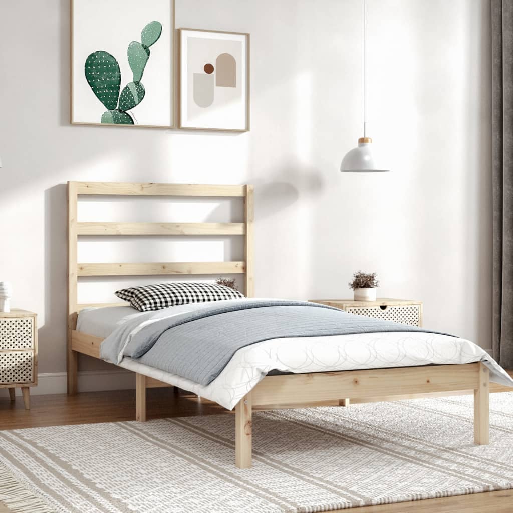 Berkfield Bed Frame Solid Wood Pine 100x200 cm