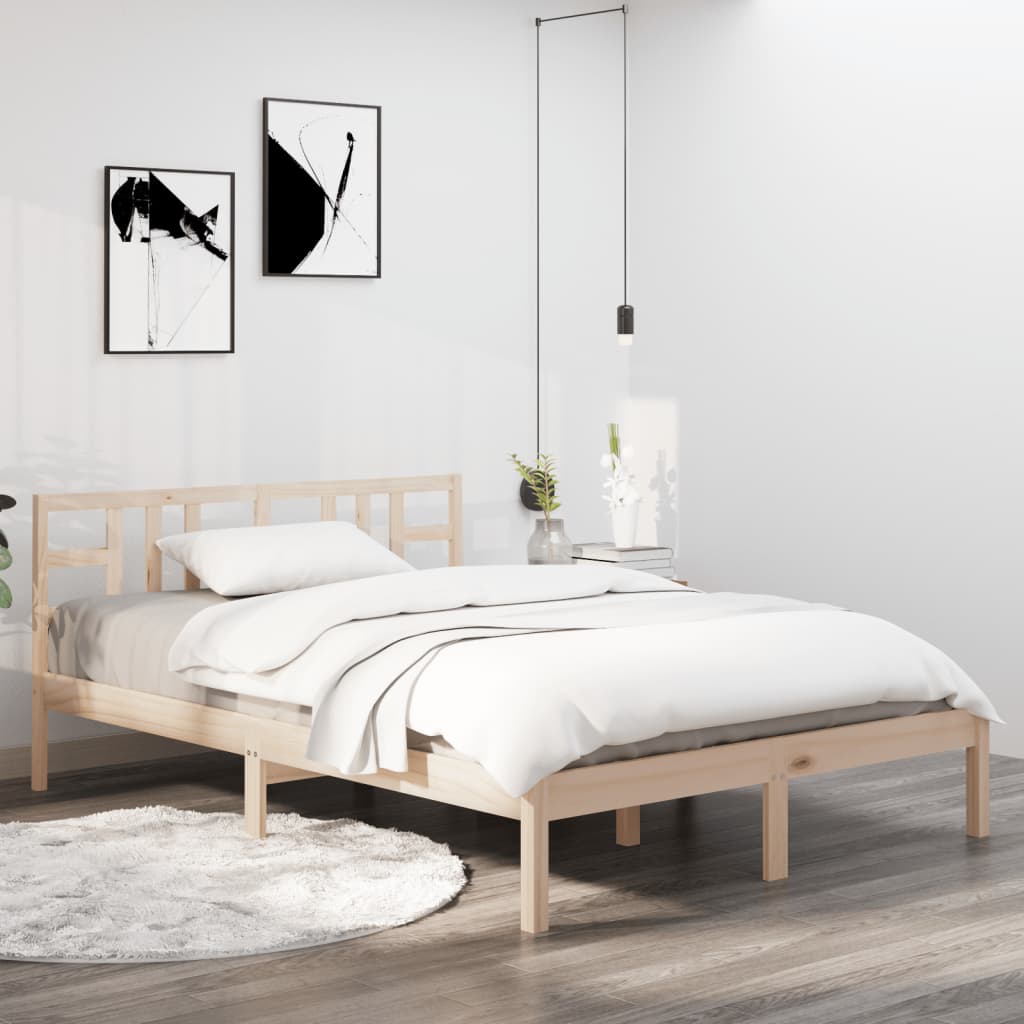 Berkfield Bed Frame Solid Wood 150x200 cm King Size