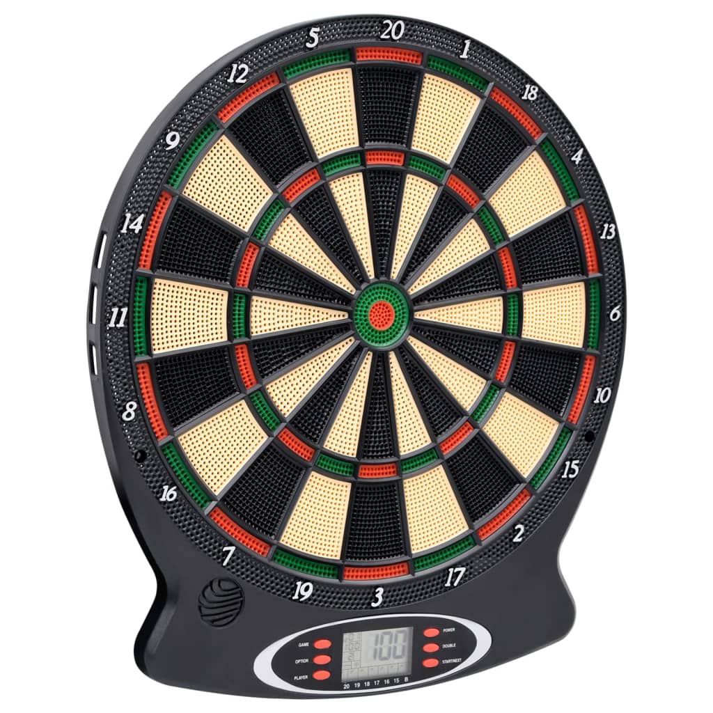 Berkfield Electric Dartboard with Darts Black Polypropylene