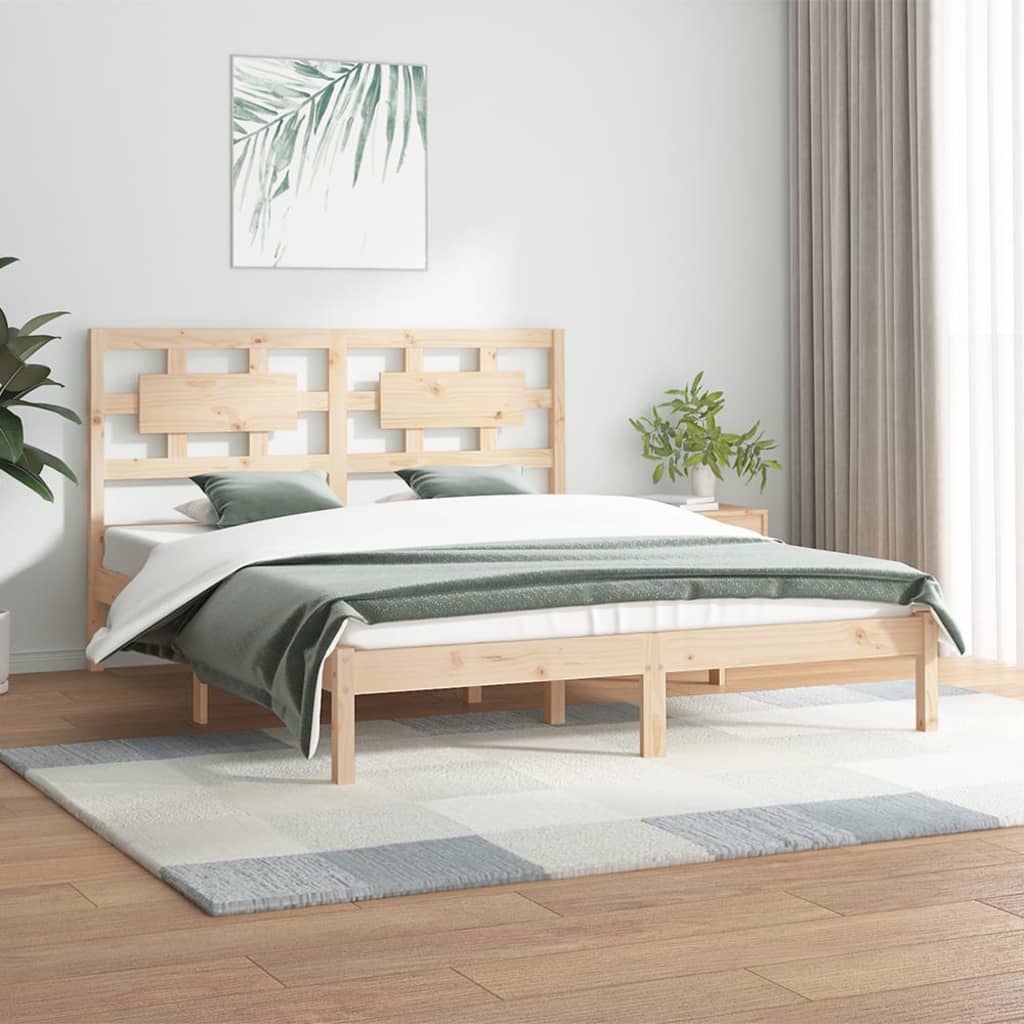 Berkfield Bed Frame Solid Wood Pine 160x200 cm