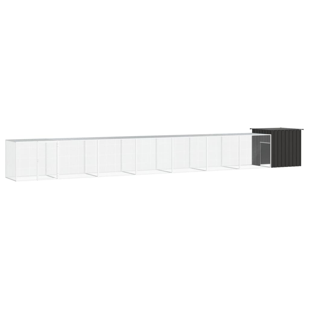 Berkfield Chicken Cage Anthracite 800x91x100 cm Galvanised Steel
