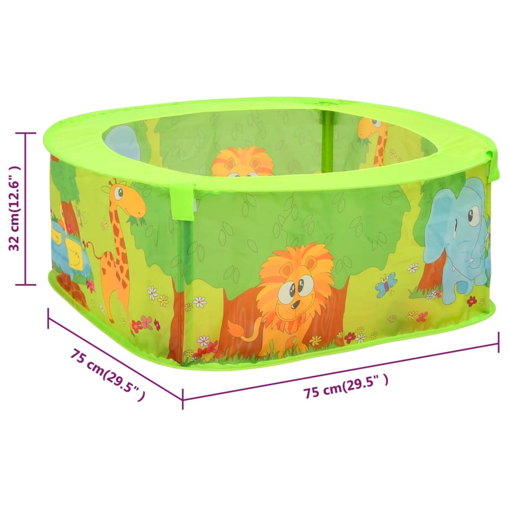 Berkfield Ball Pool with 300 Balls for Kids 75x75x32 cm