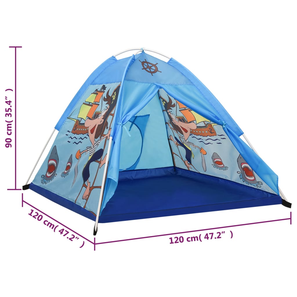 Berkfield Children Play Tent with 250 Balls Blue 120x120x90 cm