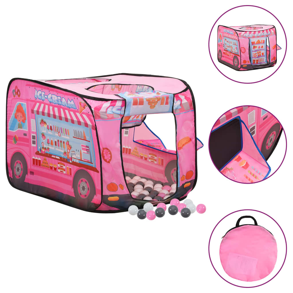 Berkfield Children Play Tent with 250 Balls Pink 70x112x70 cm