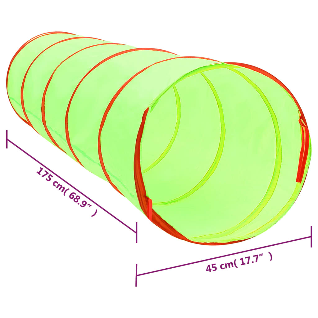 Berkfield Children Play Tunnel with 250 Balls Green 175 cm Polyester
