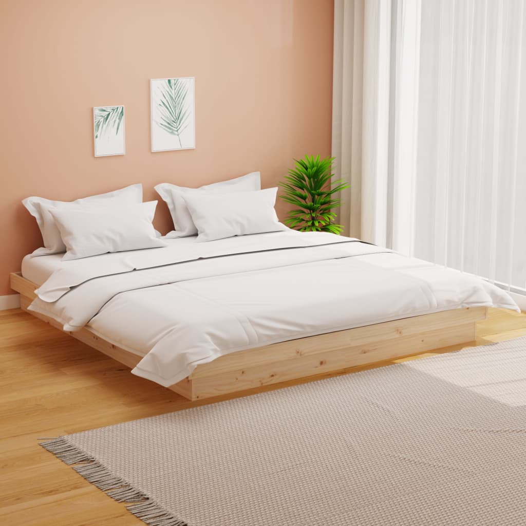 Berkfield Bed Frame Solid Wood 200x200 cm