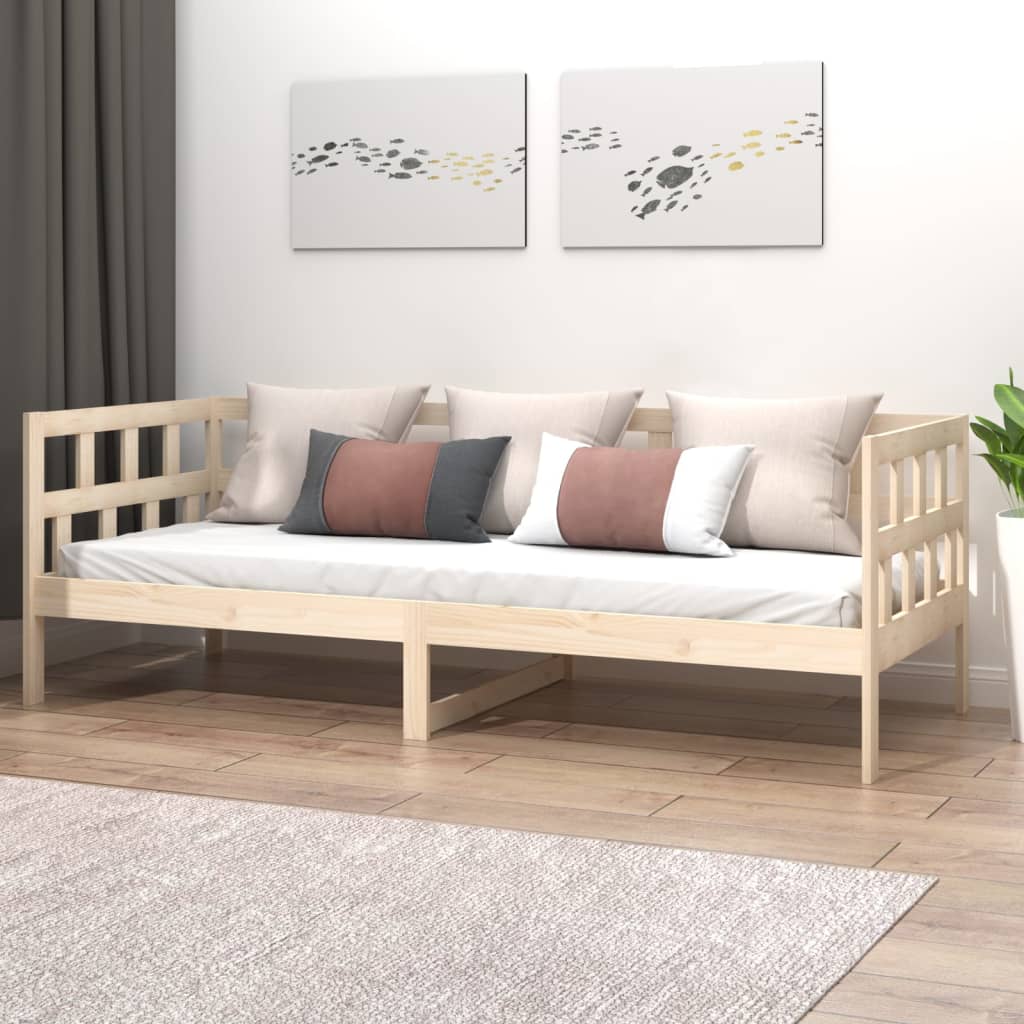 Berkfield Day Bed Solid Wood Pine 90x200 cm