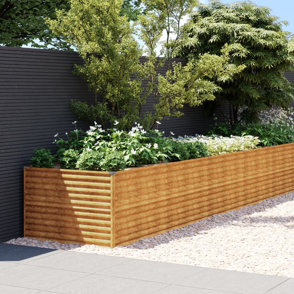 Berkfield Garden Raised Bed 578x100x69 cm Corten Steel