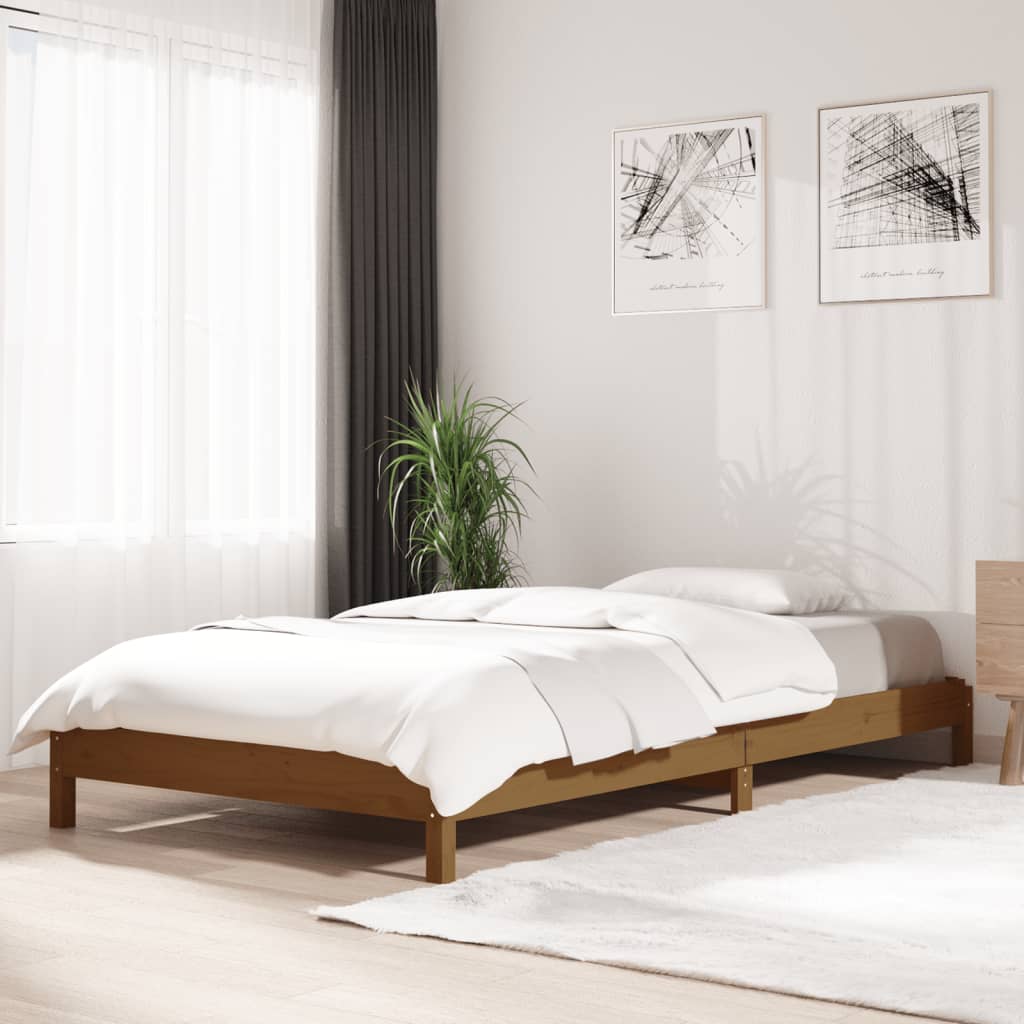 Berkfield Stack Bed Honey Brown 75x190 cm Solid Wood Pine