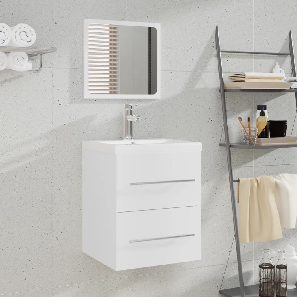 Berkfield Bathroom Cabinet with Mirror White 41x38.5x48 cm Engineered Wood