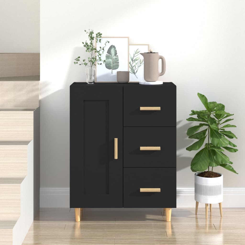 Berkfield Sideboard Black 69.5x34x90 cm Engineered Wood