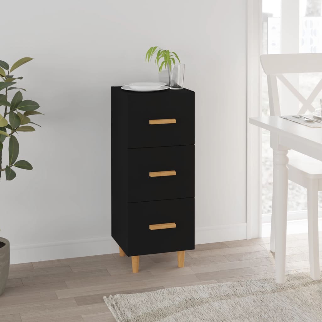 Berkfield Sideboard Black 34.5x34x90 cm Engineered Wood