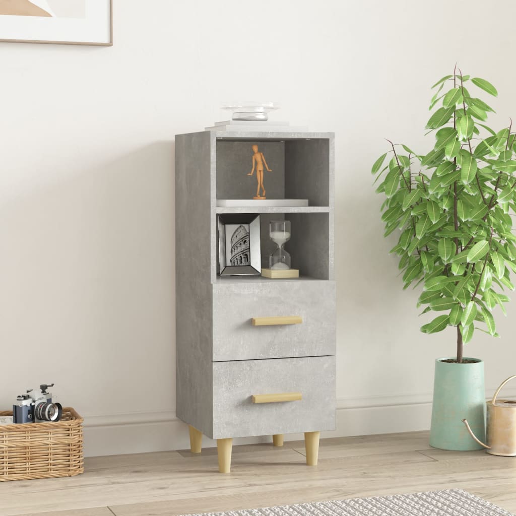 Berkfield Sideboard Concrete Grey 34.5x34x90 cm Engineered Wood