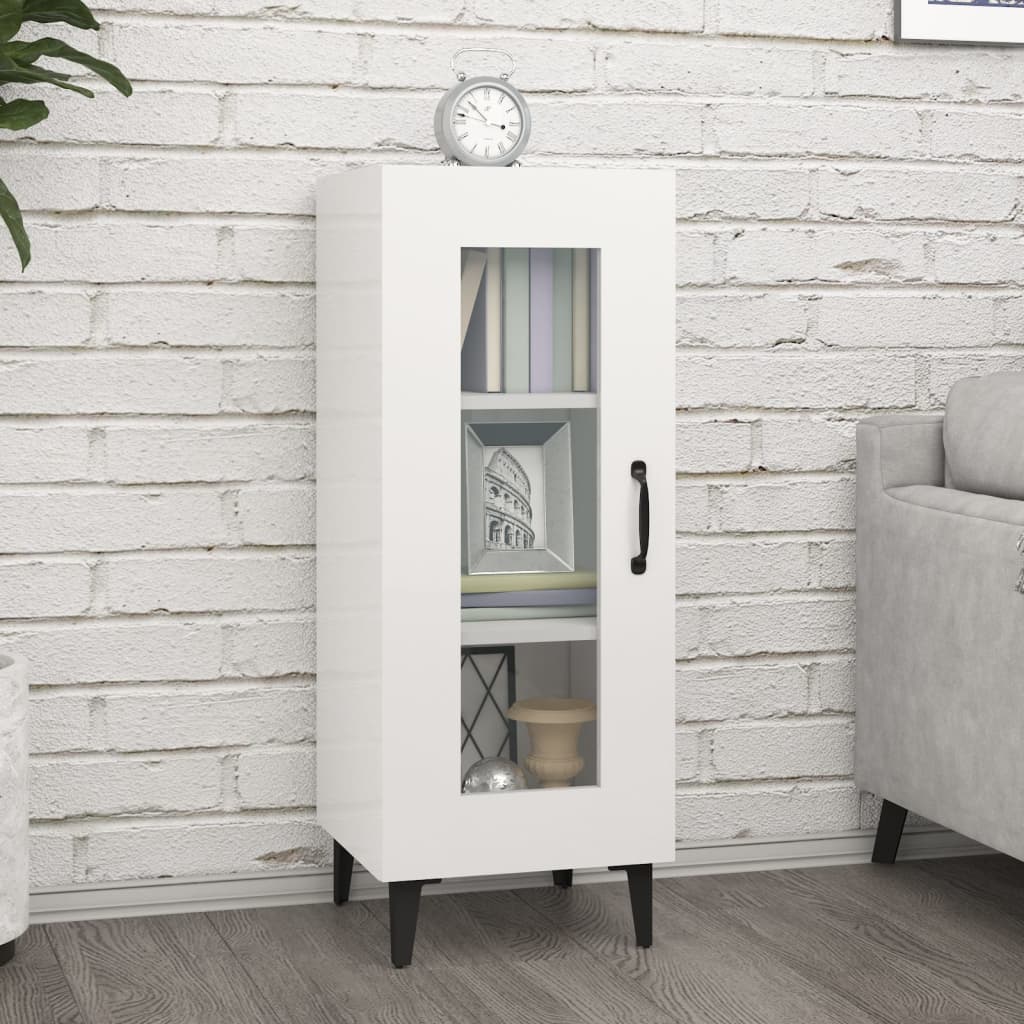 Berkfield Sideboard High Gloss White 34.5x34x90 cm Engineered Wood