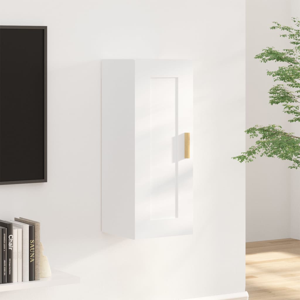 Berkfield Wall Cabinet White 35x34x90 cm Engineered Wood