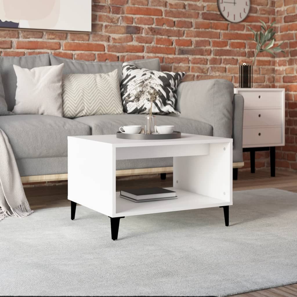 Berkfield Coffee Table White 60x50x40 cm Engineered Wood