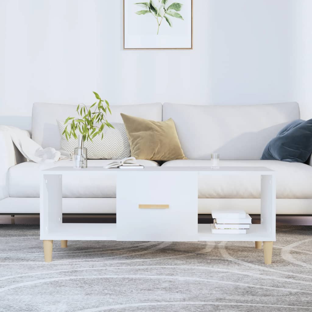Berkfield Coffee Table White 102x50x40 cm Engineered Wood