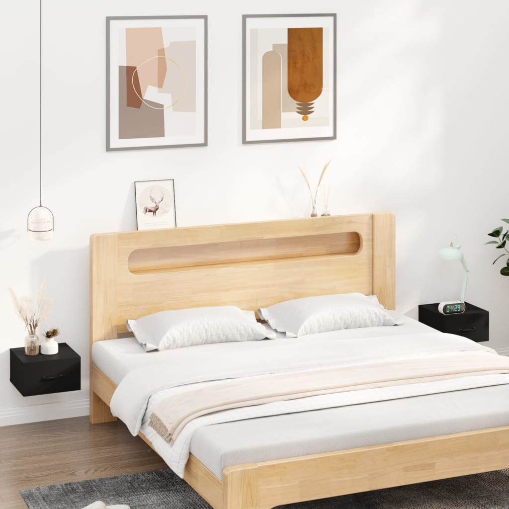 Berkfield Wall-mounted Bedside Cabinets 2 pcs Black 35x35x20 cm