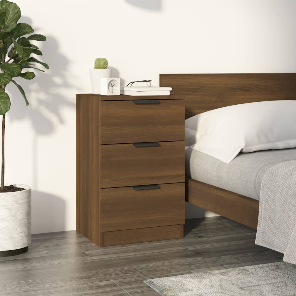 Berkfield Bedside Cabinet Brown Oak 40x36x65 cm